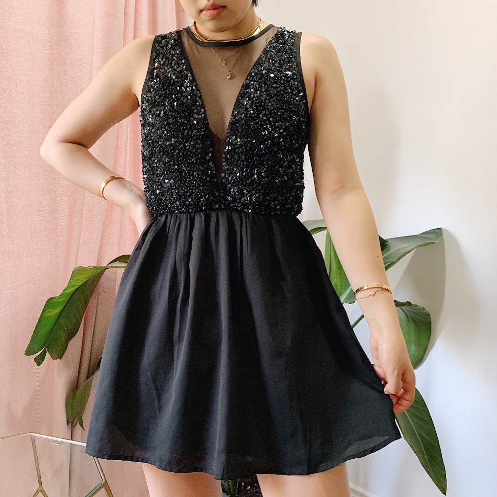 Forever21 black mini dress with sequins
